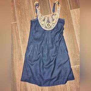 PLENTY by Tracy Reese Casual Beaded Embellished Tunic Silk Dress Sz 2